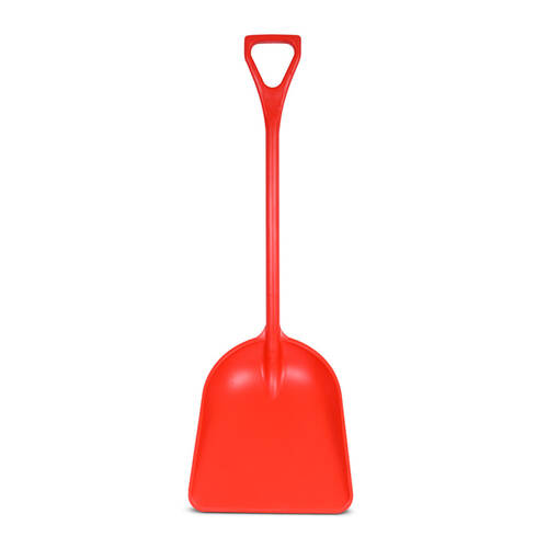AgBoss Wide Industrial Polypropylene Plastic Grain Shovel Red