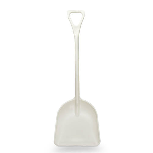 AgBoss Wide Industrial Polypropylene Plastic Grain Shovel White