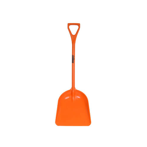 AgBoss Wide Industrial Polypropylene Plastic Grain Shovel Orange