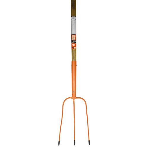 AgBoss Working Farming 3 Prong Hay Fork With Wooden Handle 2.12m