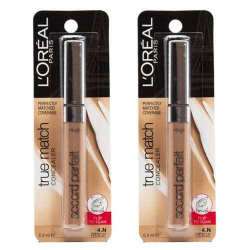 2PK Loreal Paris True Match Liquid Concealer Carded 6.8ml - 4.N Beige