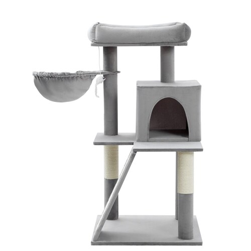 Paws & Claws Catsby Clifton Condo Cat Tree 50X50X98cm Silver Grey
