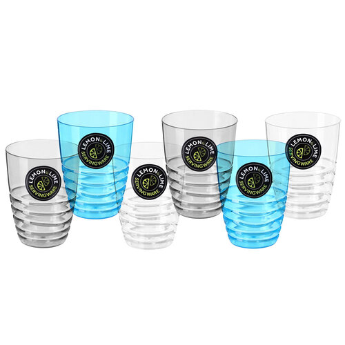 6PK Wave Deco Tumbler 500Ml 3 Asstd 