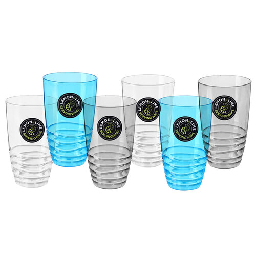 6PK Wave Deco Tumbler 700Ml  Assorted 