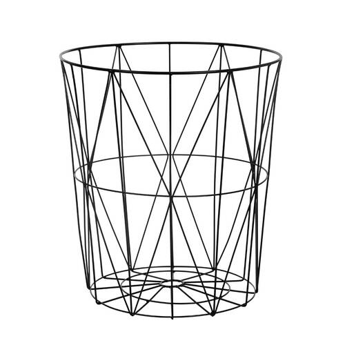 Boxsweden Toska Metal Wire Storage Basket 39x43cm - Black