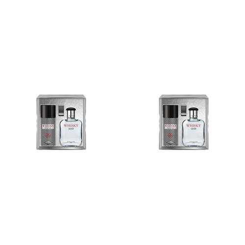 2x 3pc Whisky Silver EDT/Deodorant Spray & Whisky Money Clip Set