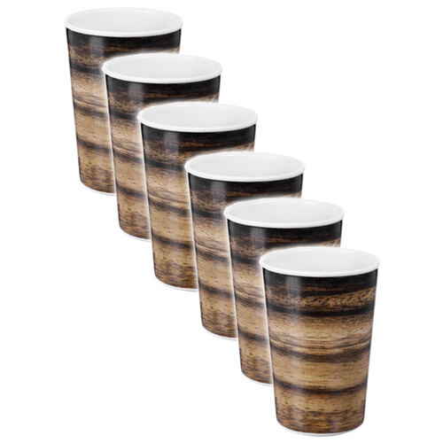 6PK Lemon & Lime Matte Melamine Tumbler 300ml Endwood Grain