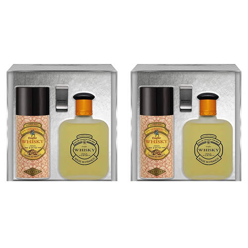 2x 3pc Whisky Signature EDT/Deodorant Spray & Whisky Money Clip Set