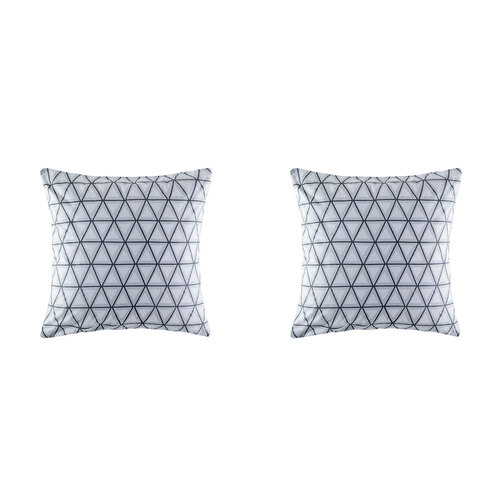 2PK Kas Australia Terry Euro Throw Pillowcase 65x65cm - Grey