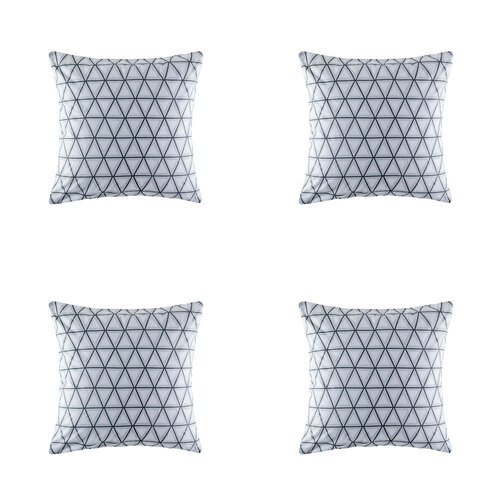 4PK Kas Australia Terry Euro Throw Pillowcase 65x65cm - Grey