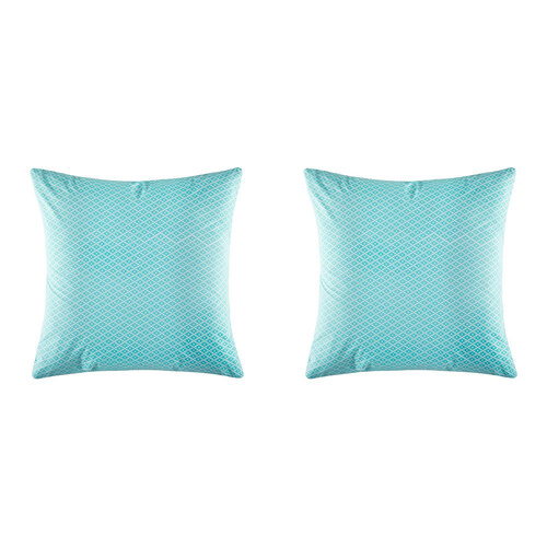 2PK Kas Australia Alva Euro Throw Pillowcase 65x65cm - Aqua
