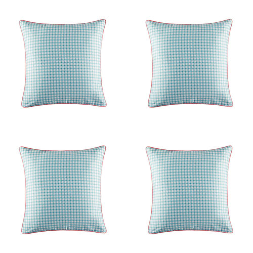 4PK Kas Australia Mosi Euro Throw Pillowcase 65x65cm - Aqua