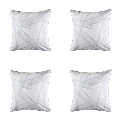 4PK Kas Australia Sasco Euro Throw Pillowcase 65x65cm - Grey