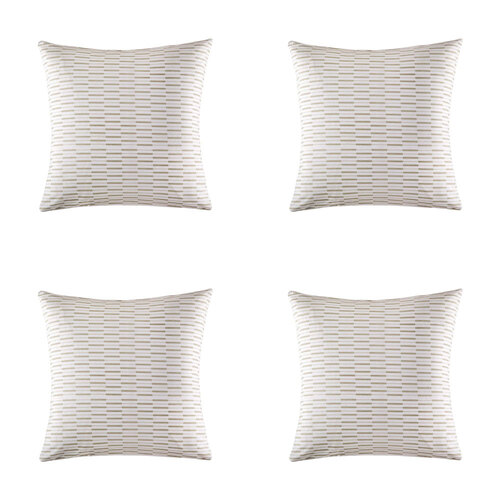 4PK Kas Australia Connor Euro Throw Pillowcase 65x65cm - Grey