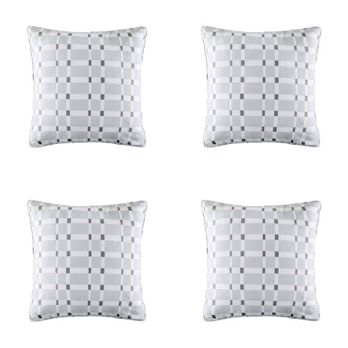 4PK Kas Australia Kapa Euro Throw Pillowcase 65x65cm - Grey