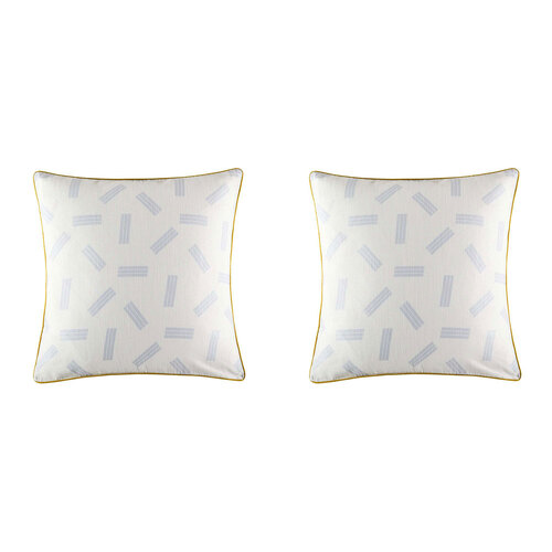 2PK Kas Australia Mackie Euro Throw Pillowcase 65x65cm - Blue