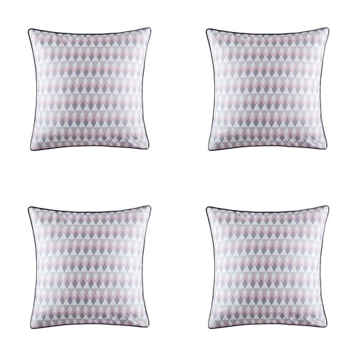 4PK Kas Australia Baxter Euro Throw Pillowcase 65x65cm - Multicoloured