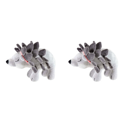 2PK Kas Kids Porcupine Plush Toy 33x21cm - Multicoloured