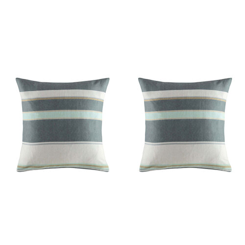 2PK Kas Australia Brooks Euro Throw Pillowcase 65x65cm - Multicoloured