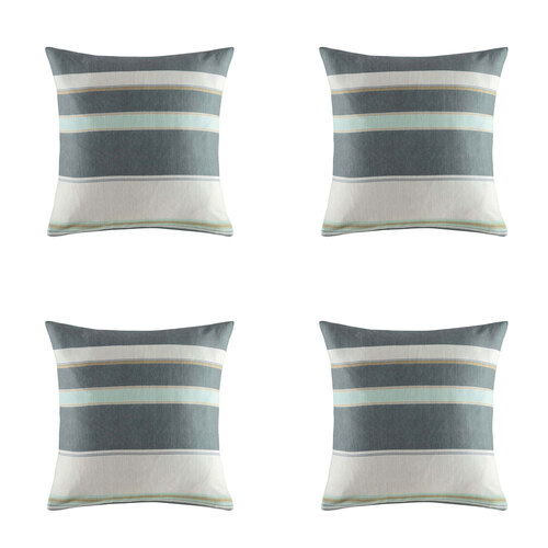 4PK Kas Australia Brooks Euro Throw Pillowcase 65x65cm - Multicoloured