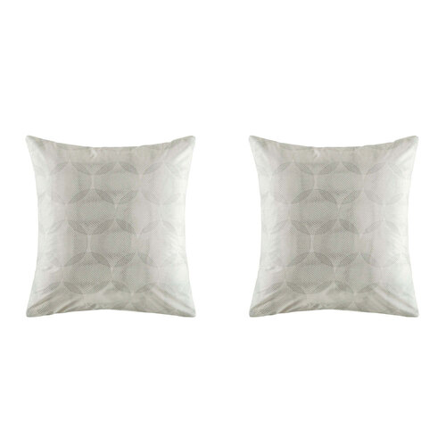2PK Kas Australia Adele Euro Throw Pillowcase 65x65cm - Multicoloured