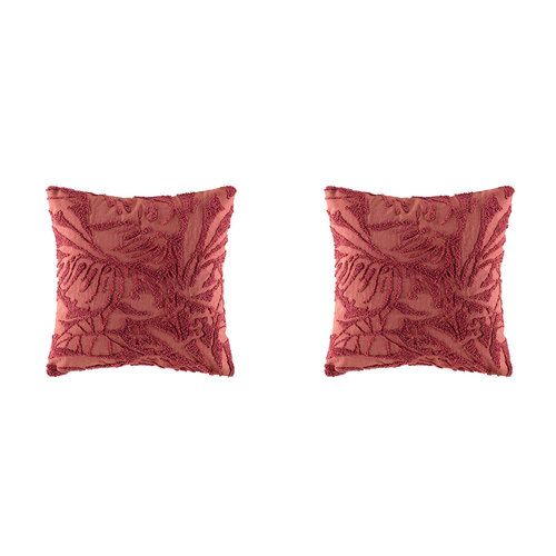 2PK Kas Australia Tropic Filled Cushion Decor Square 50x50cm - Raisin