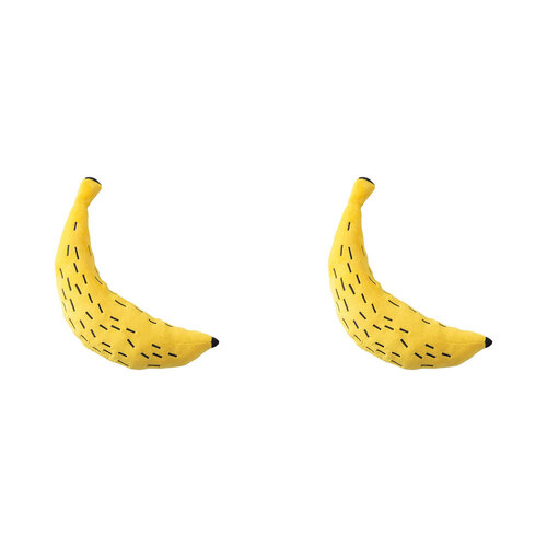 2PK Kas Kids Banana Plush Toy/Soft Cuddle 45x20cm - Yellow