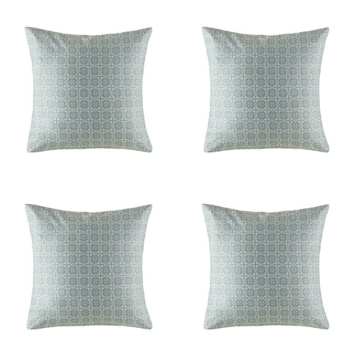 4PK Kas Australia Rosetta Euro Throw Pillowcase 65x65cm - Mineral