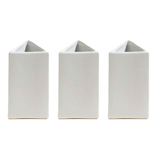 3PK Ben David Trio Flower Vase Tall White Home/Lounge Decor