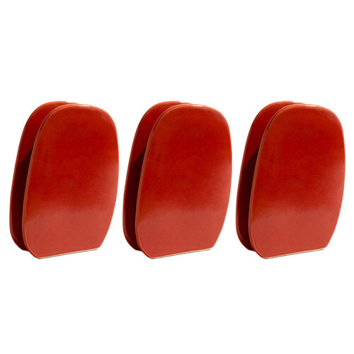 3PK Ben David Biscuit Ceramic Flower Vase Home Decor One Size - Rust
