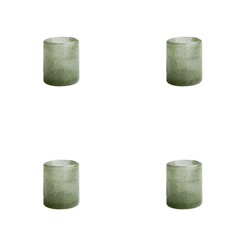 4PK Ben David Mini Bubble Glass Tumbler Cup Drinkware - Sage