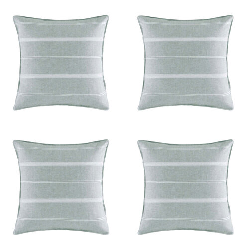 4PK Kas Australia Balmoral Euro Throw Pillowcase  65x65cm - Mineral