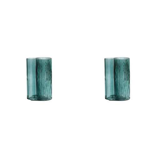 2PK Ben David Lumiere Flower Vase Slate Decorative Home/Lounge Shelf Decor