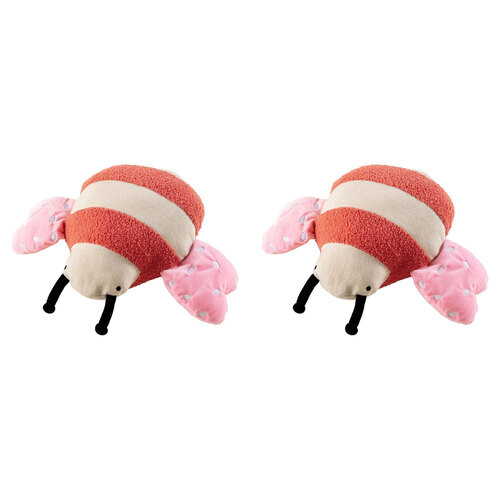 2PK Kas Kids Bee Plush Toy/Stuffed Animal 38x26cm - Orange
