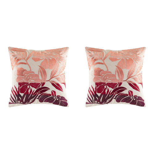 2PK Kas Australia Cayman Filled Cushion Decor Square 50x50cm - Multicoloured