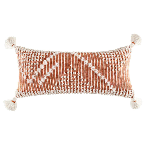 Kas Australia Zigi Filled Cushion Decor w/Tassle Rectangular 35x80cm - Clay