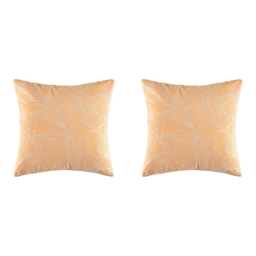2PK Kas Australia Goldie Filled Cushion Decor Square 50x50cm - Peach
