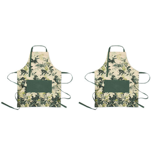 2PK Kas Australia Aruba Cotton Cooking Apron 70x90cm - Multicoloured
