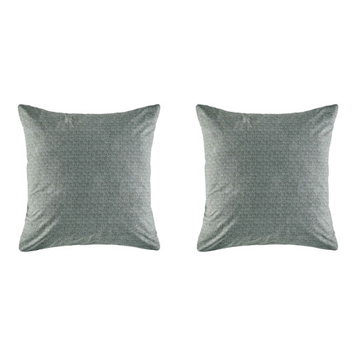 2PK Kas Australia Dandy Euro Throw Pillowcase 65x65cm - Denim