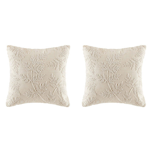 2PK Kas Australia Elora Filled Cushion Decor Square 50x50cm - Natural