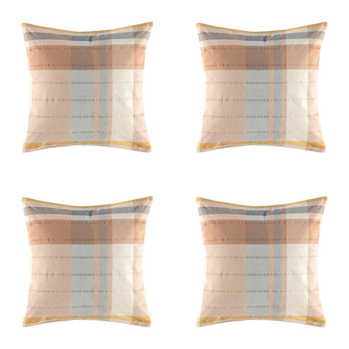 4PK Kas Australia Seville Euro Throw Pillowcase 65x65cm Multicoloured