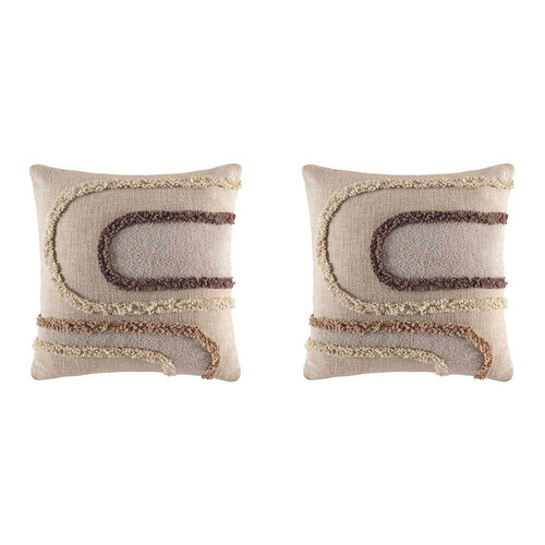 2PK Kas Australia Crista Filled Cushion Decor Square 50x50cm - Natural