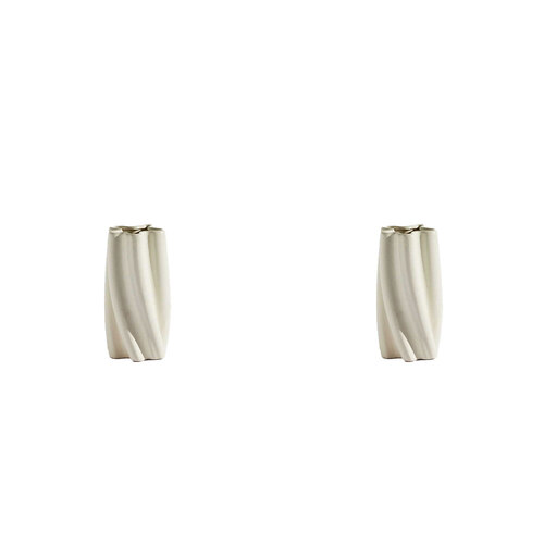 2PK Ben David Swirl Flower Vase Small White Home/Lounge Decor