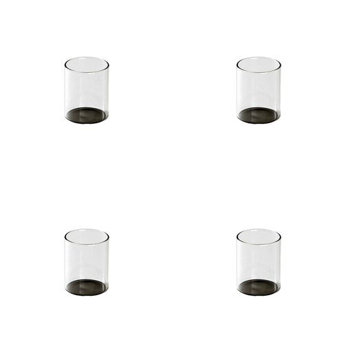 4PK Ben David Eden Glass Tumbler Drinkware One Size - Charcoal