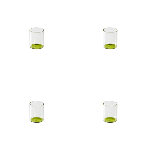 4PK Ben David Eden Glass Tumbler Drinkware One Size - Lime