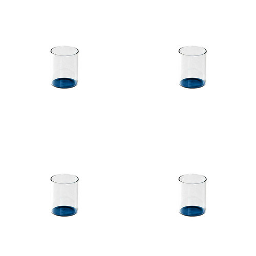 4PK Ben David Eden Glass Tumbler Drinkware One Size - Blue