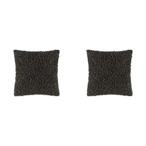 2PK Kas Australia Rye Filled Cushion Decor Square 50x50cm - Charcoal
