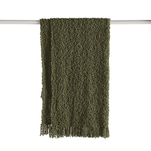 Kas Australia Rye Polyester Throw Home Decor 130x170cm - Moss