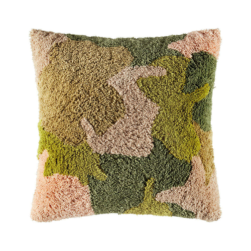 Kas Australia Carta Filled Cushion Decor Square 50x50cm - Green