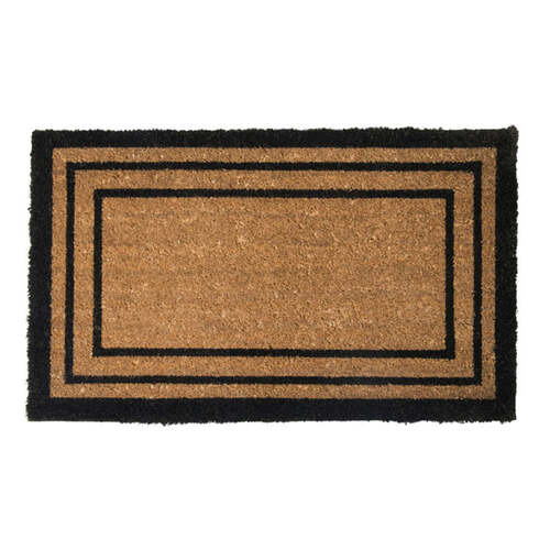 J.Elliot PVC Backed 45x75cm Coir Printed Mat - Rectangular Lines